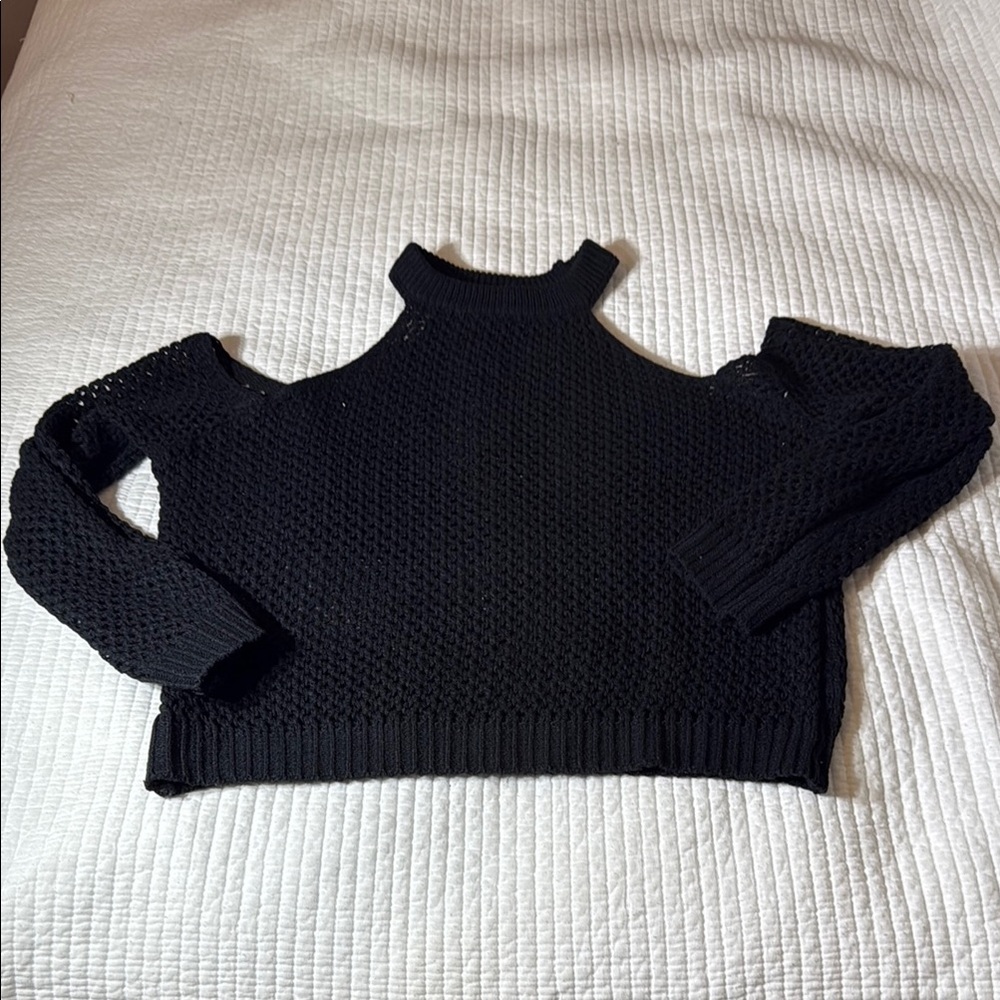 Millau Black Women's Cold Shoulder Sweater size S